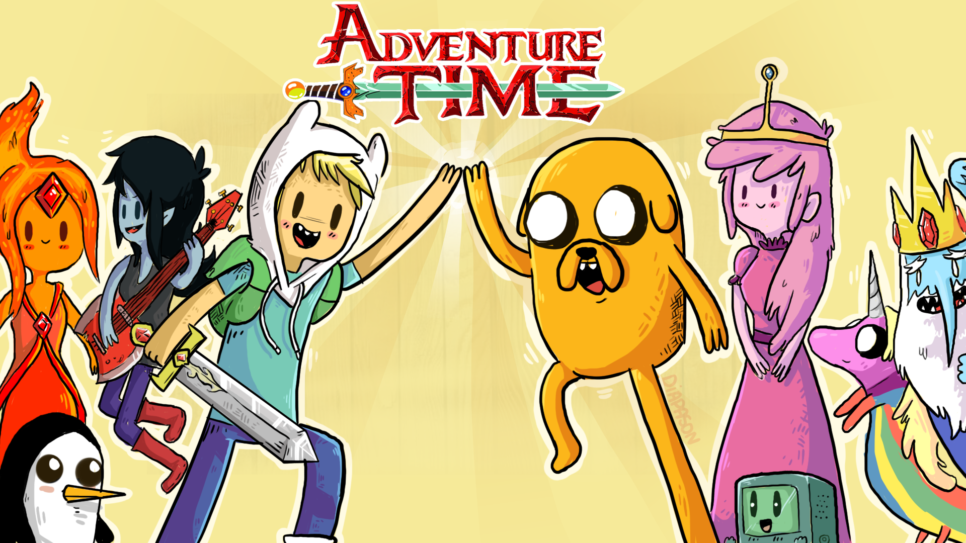 adventure time live wallpaper,cartoon,animated cartoon,illustration,games,fiction