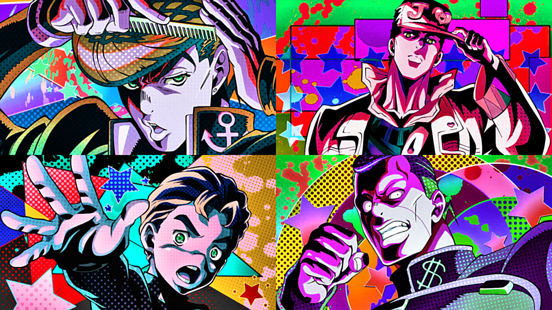 jojos wallpaper,graphic design,art,illustration,psychedelic art,visual arts