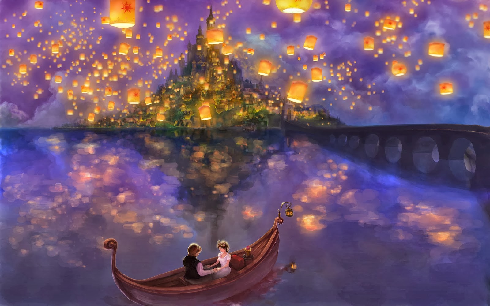 tangled wallpaper hd,reflection,sky,cg artwork,world,illustration