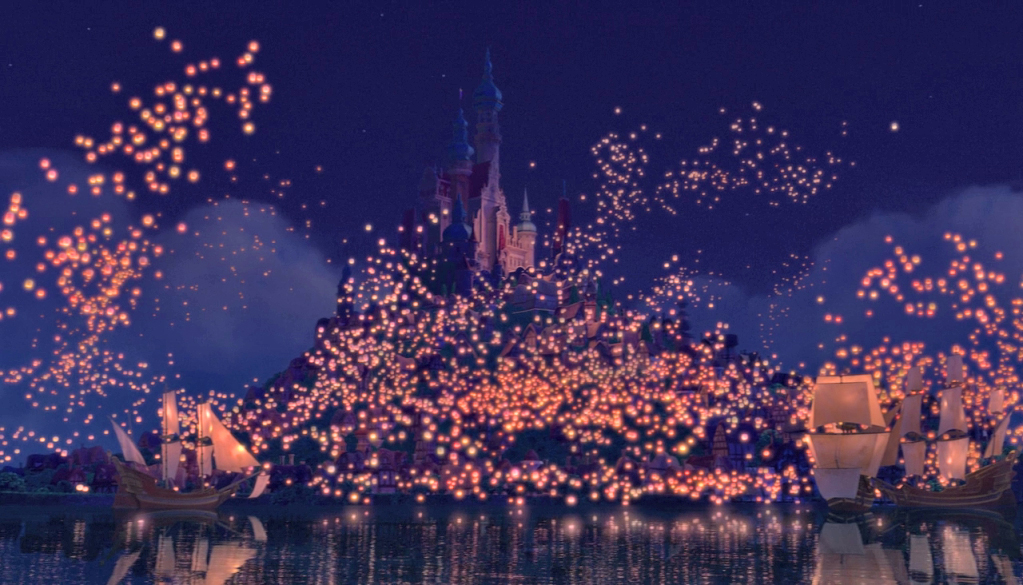 tangled wallpaper hd,sky,fireworks,night,water,event