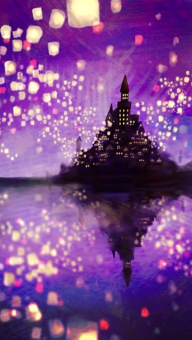 tangled lanterns wallpaper,purple,violet,lavender,water,reflection