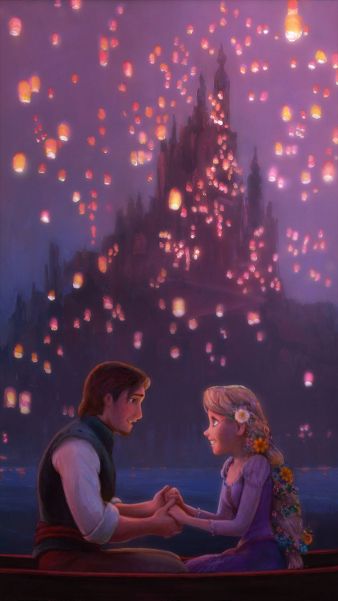 fondo de pantalla de linternas enredadas,púrpura,cielo,violeta,fuegos artificiales,romance