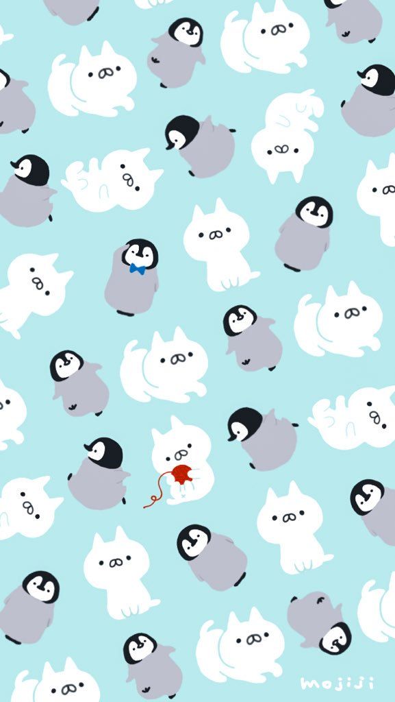 penguin phone wallpaper,pattern,font,illustration,design,clip art