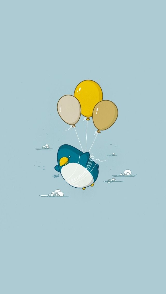 pinguin handy wallpaper,wolke,himmel,karikatur,gelb,illustration