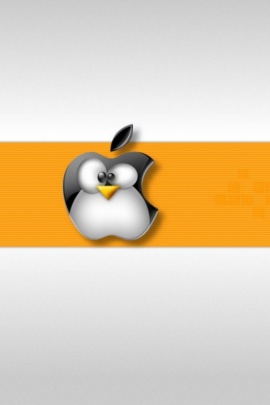penguin phone wallpaper,yellow,flightless bird,logo,bird,penguin