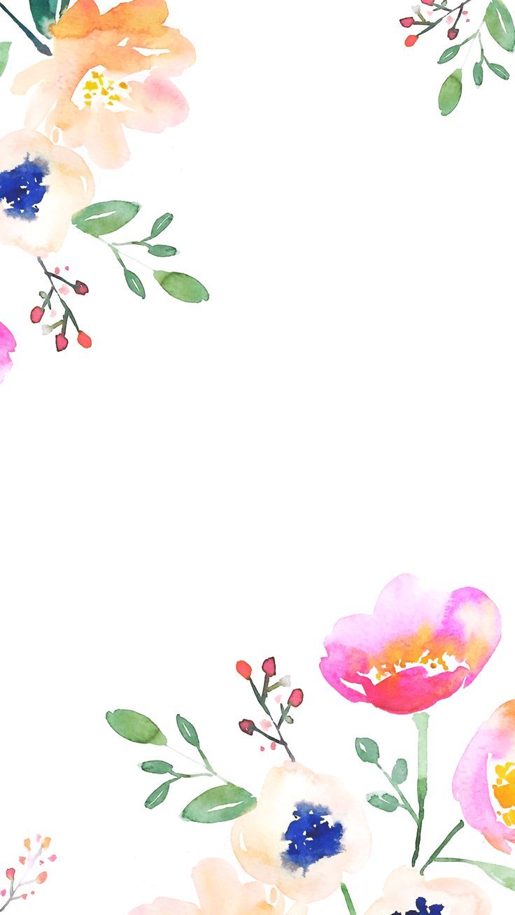 watercolor iphone wallpaper,pink,flower,plant,petal,pedicel