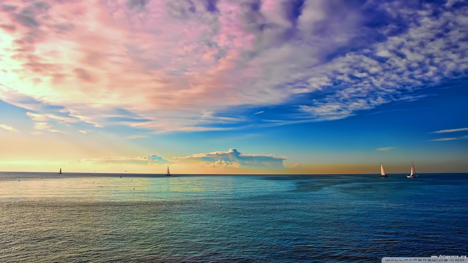 seestück tapete,himmel,horizont,wolke,meer,ozean