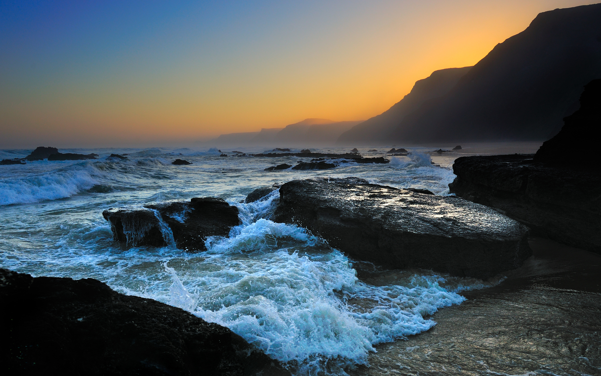 carta da parati paesaggio marino,corpo d'acqua,mare,cielo,onda,natura