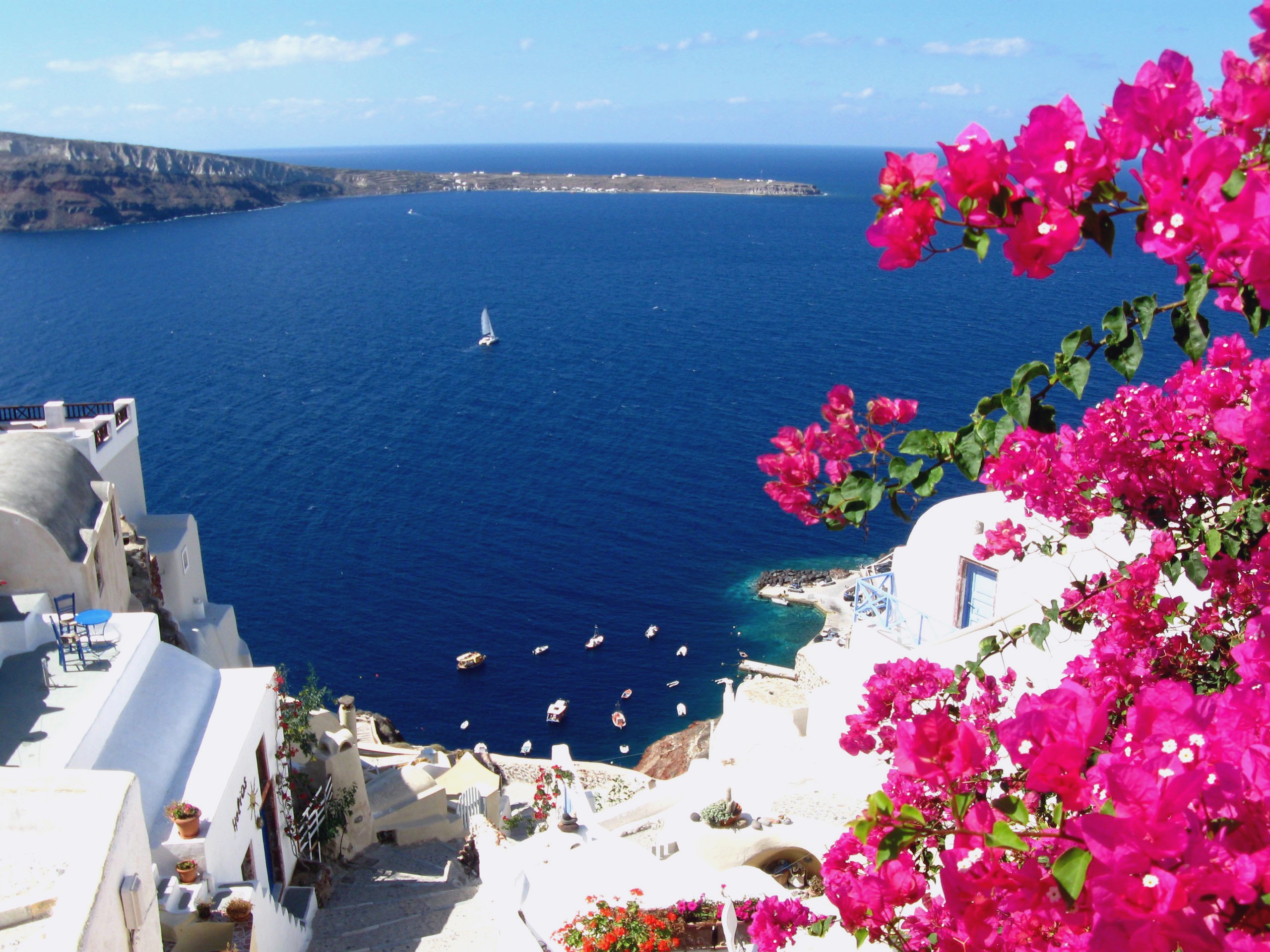 greece wallpaper hd,bougainvillea,sky,sea,tourism,summer (#282251