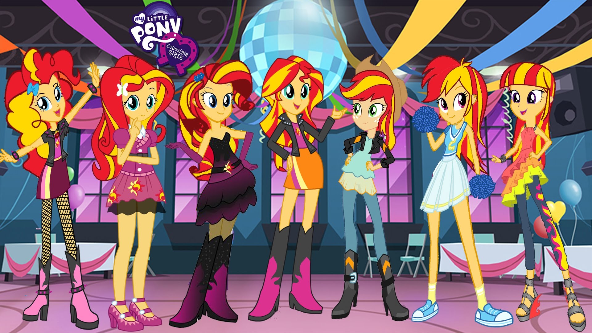 sfondo di my little pony equestria girls,cartone animato,cartone animato,animazione,illustrazione,divertimento