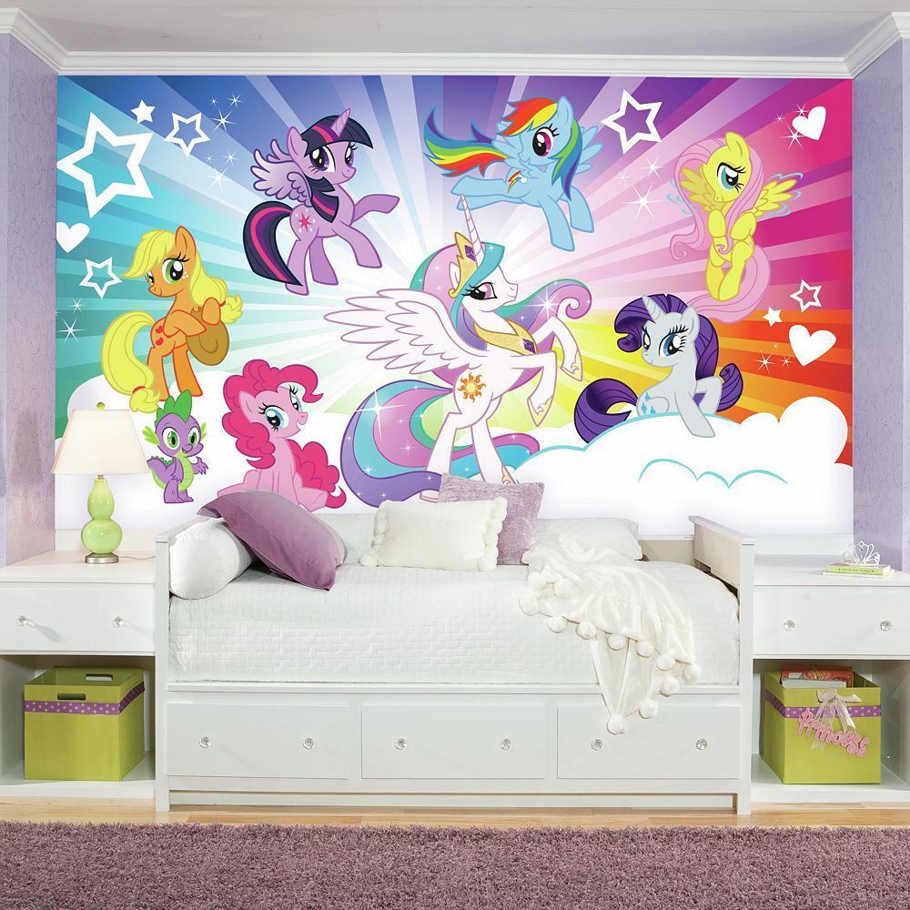 my little pony wallpaper for bedroom,furniture,wall sticker,room,wallpaper,wall
