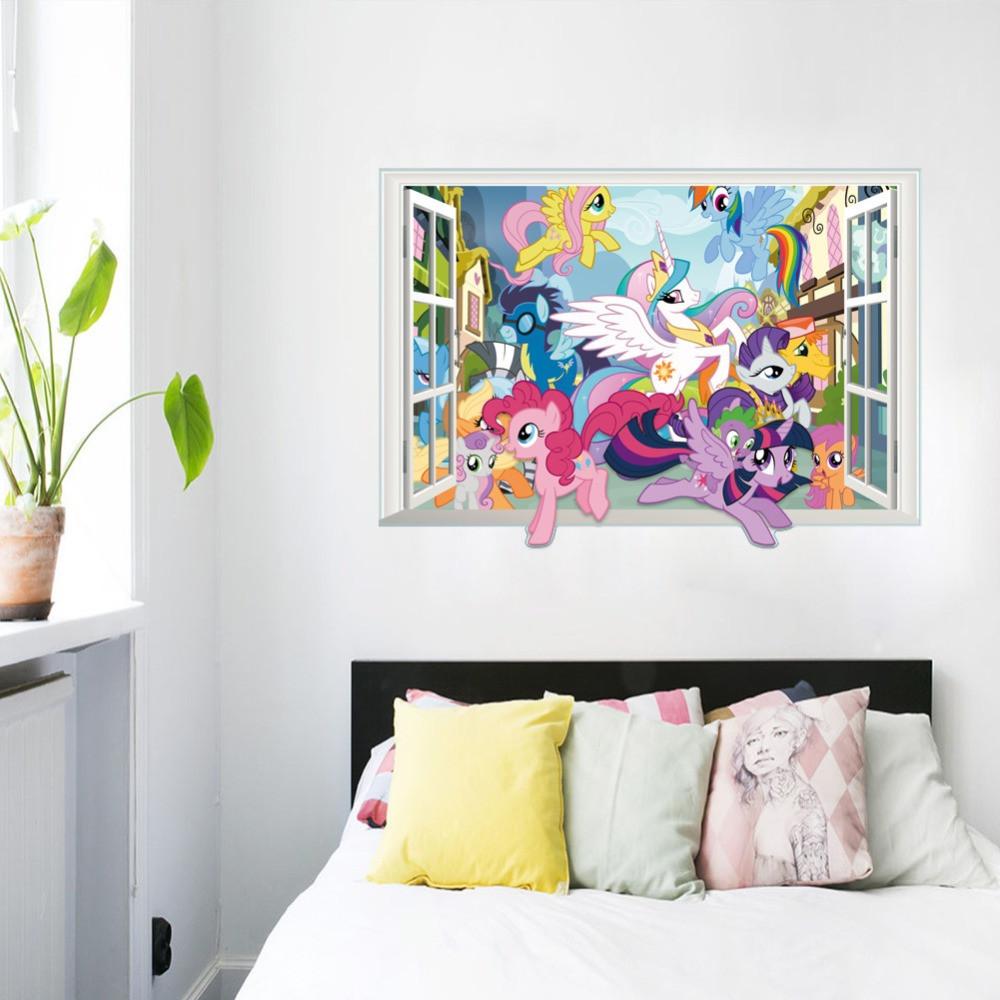 meine kleine pony tapete für schlafzimmer,moderne kunst,wand,zimmer,rosa,innenarchitektur