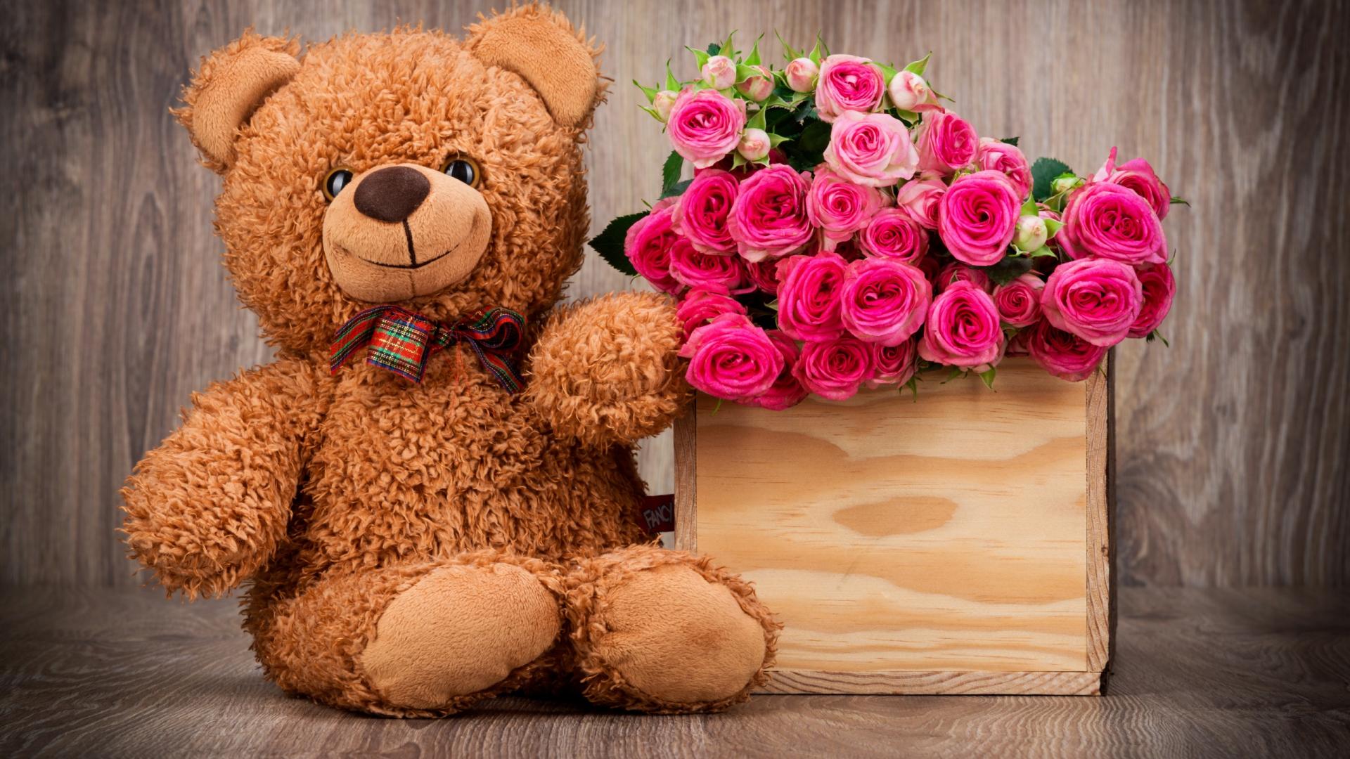 cute teddy bear wallpapers free download for mobile,teddy bear,stuffed toy,toy,pink,plush