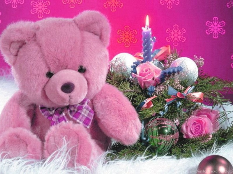 süße teddybär wallpaper kostenloser download für handy,teddybär,rosa,plüschtier,spielzeug,plüsch