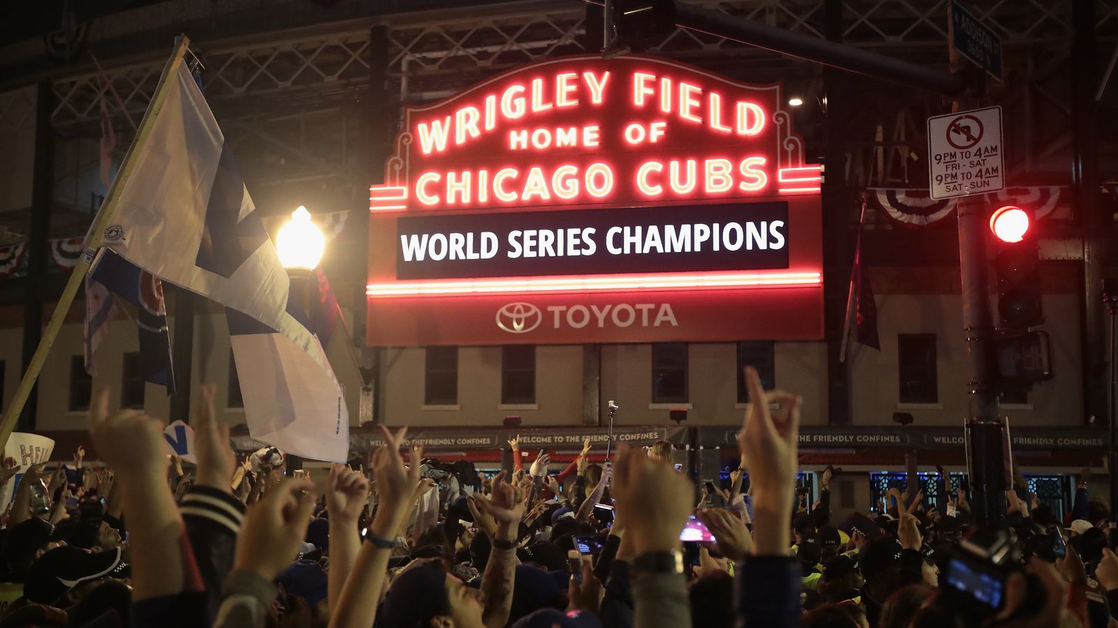 chicago cubs world series wallpaper,crowd,event,night