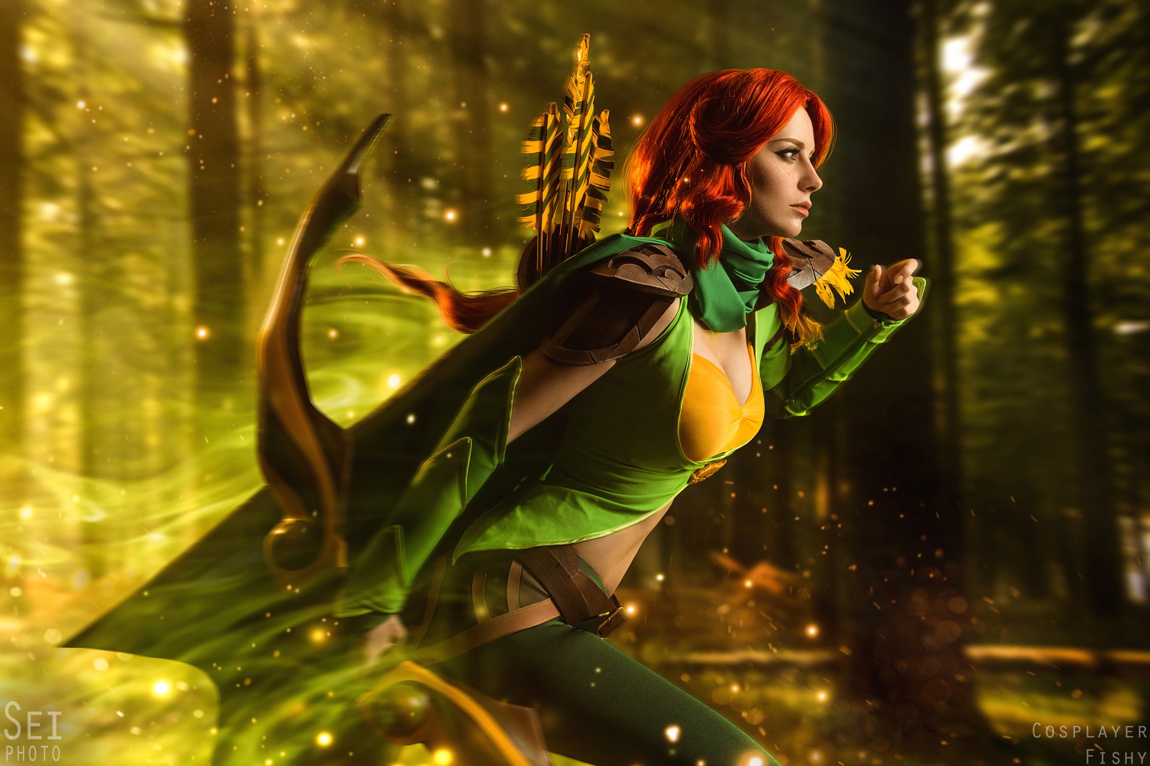 cosplay wallpaper hd,cg artwork,green,fictional character,mythology,forest