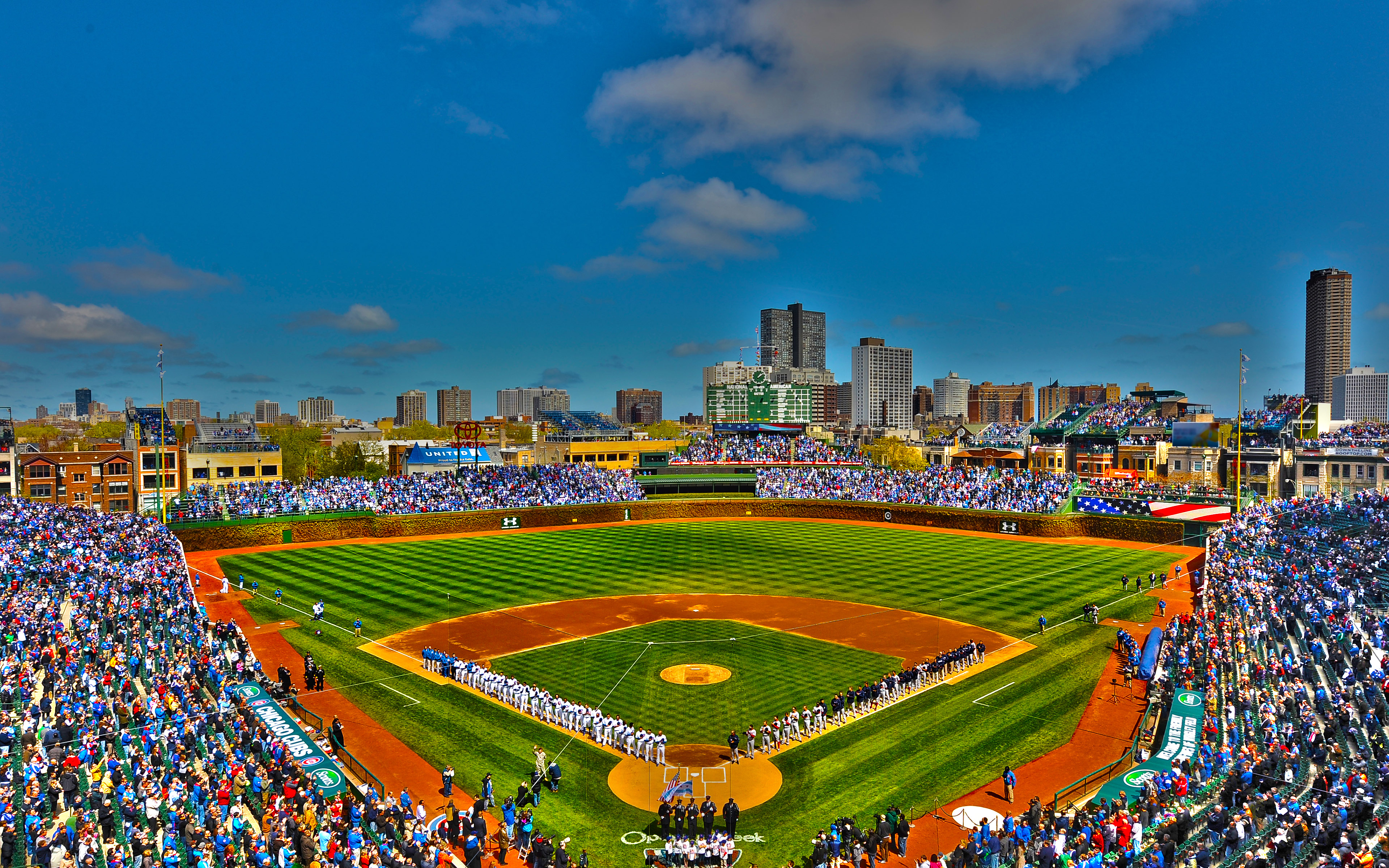 sfondo campo wrigley,stadio,persone,folla,fan,campo da baseball