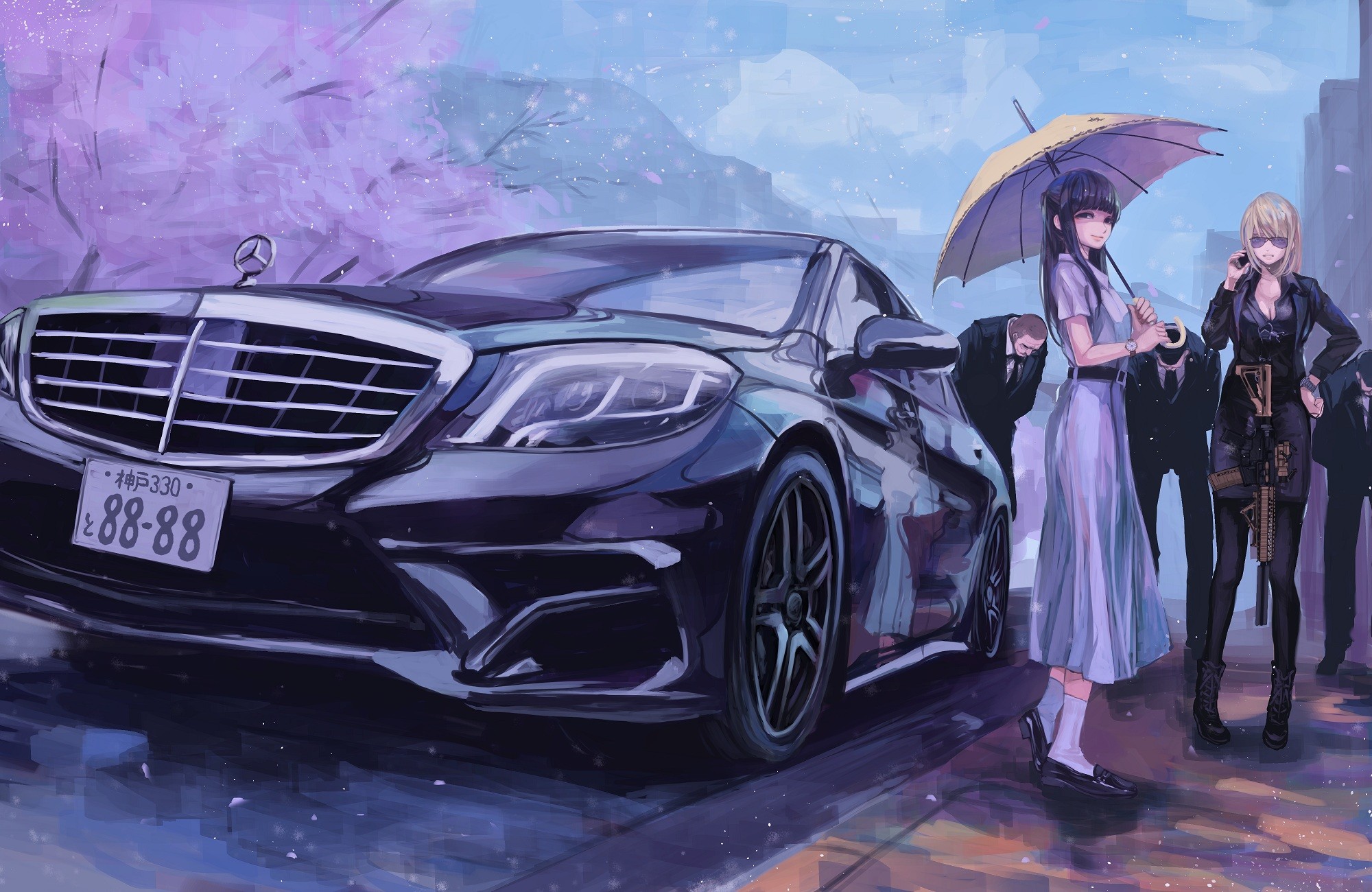 anime car wallpaper,vehicle,car,automotive design,luxury vehicle,mercedes benz