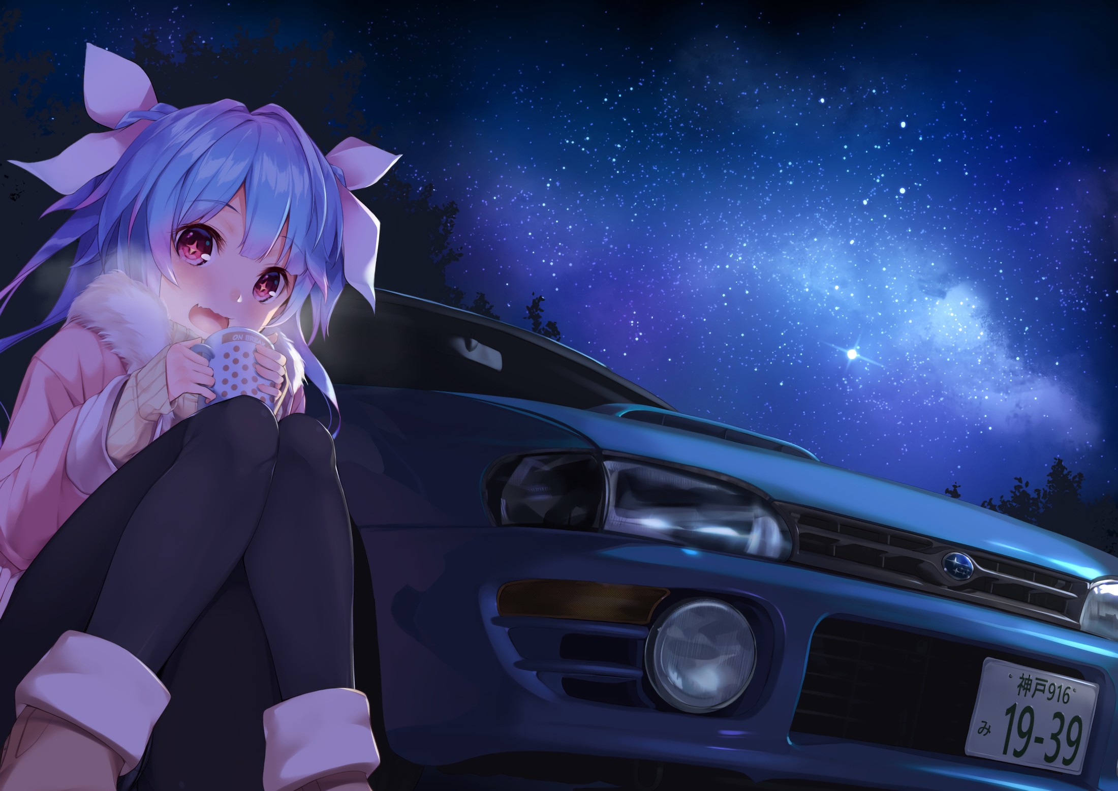 anime car wallpaper,vehículo,púrpura,coche,cielo,anime