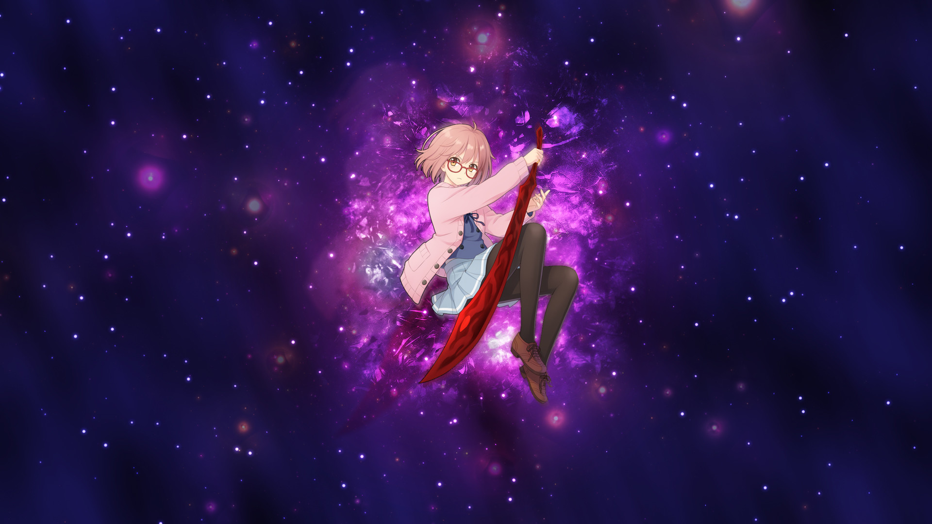 anime estética fondo de pantalla,violeta,púrpura,objeto astronómico,cielo,atmósfera