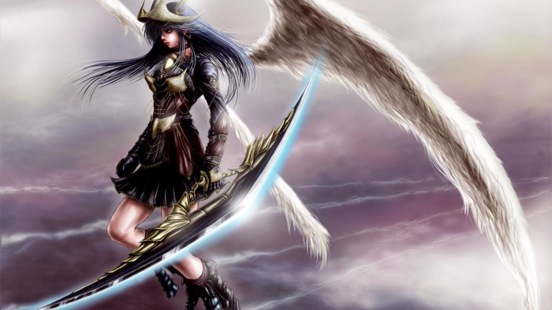 anime angel wallpaper,cg artwork,mythology,fictional character,supernatural creature,illustration