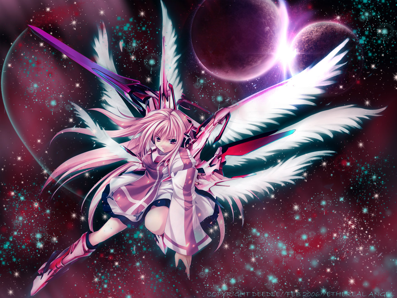 anime angel wallpaper,cg artwork,anime,graphic design,fictional character,graphics