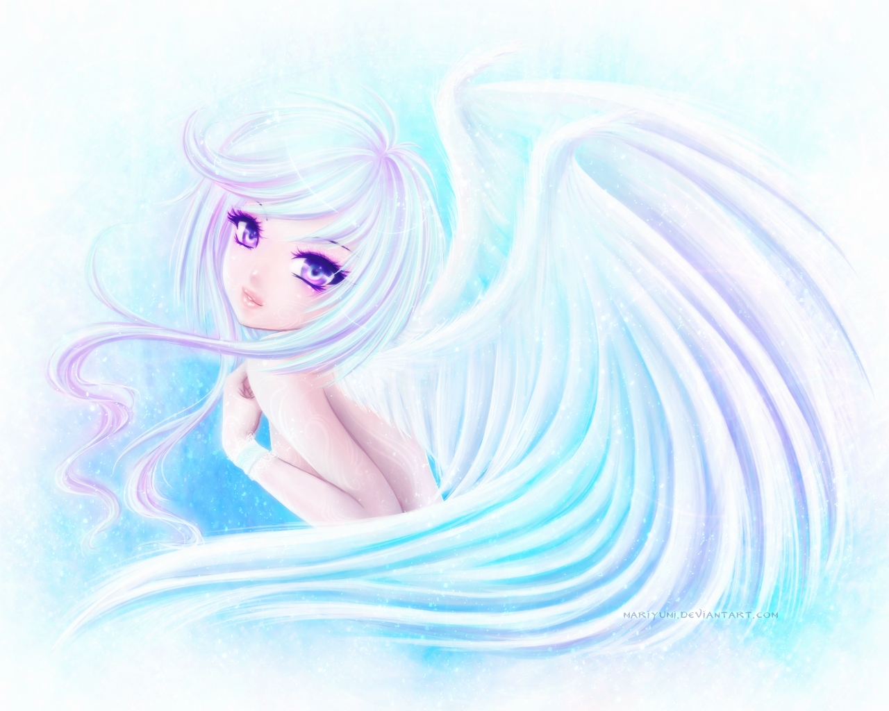 anime angel wallpaper,cg artwork,illustration,fictional character,anime,long hair