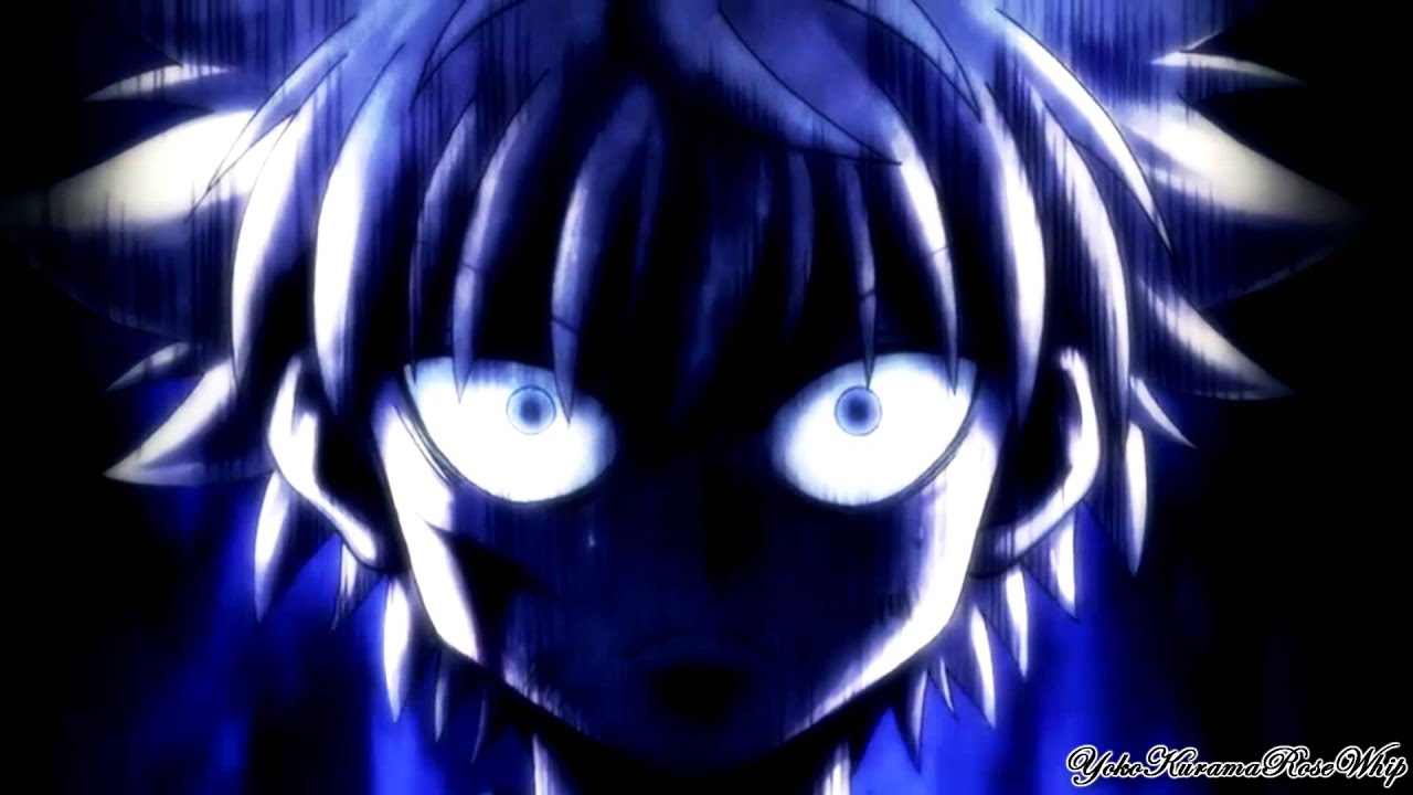 killua zoldyck fondo de pantalla hd,azul,violeta,anime,dibujos animados,púrpura