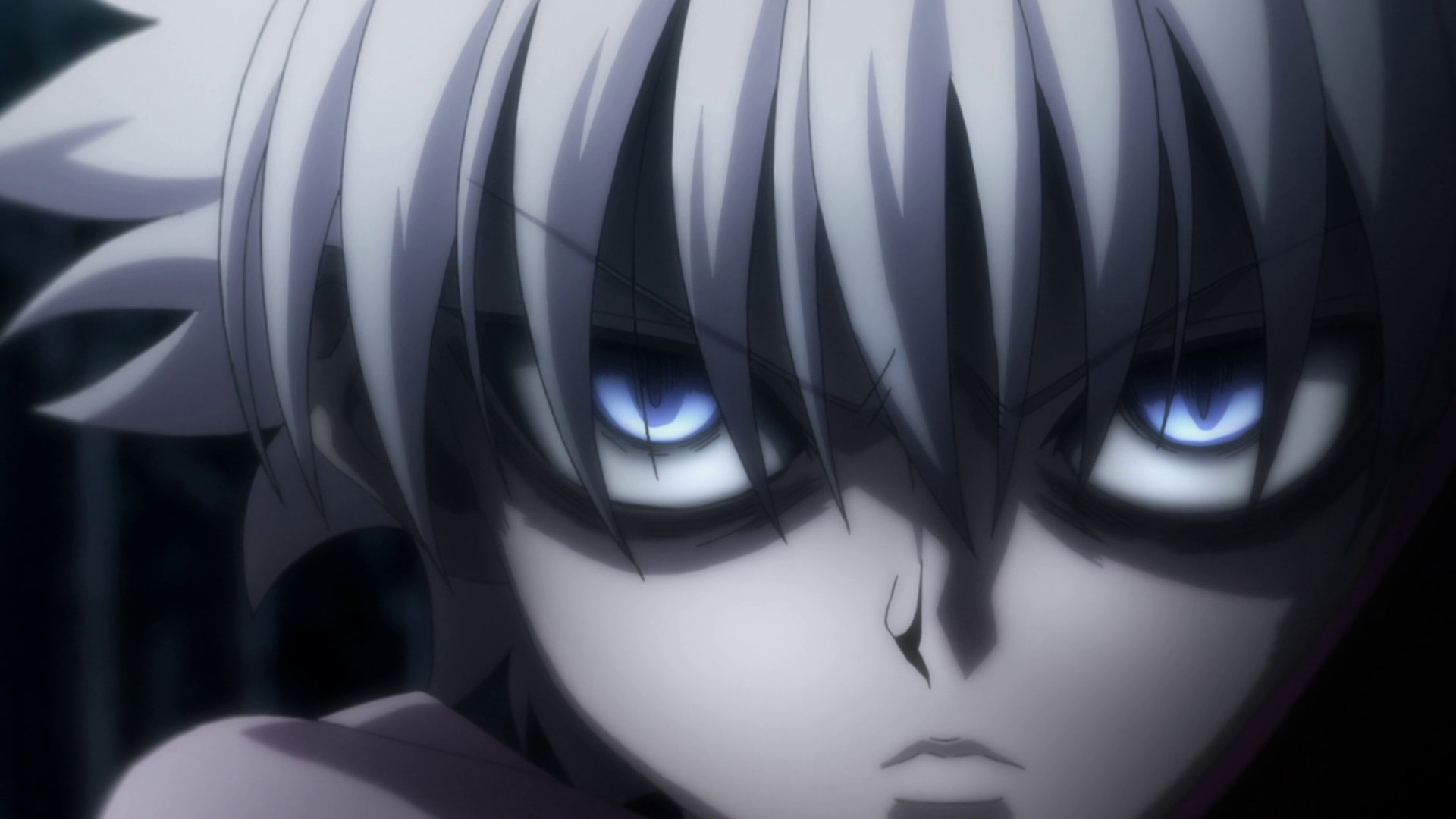 killua zoldyck wallpaper hd,hair,face,facial expression,anime,cartoon