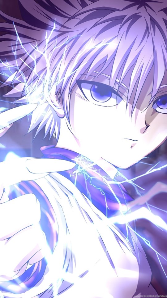 fond d'écran killua iphone,cheveux,visage,dessin animé,anime,violet