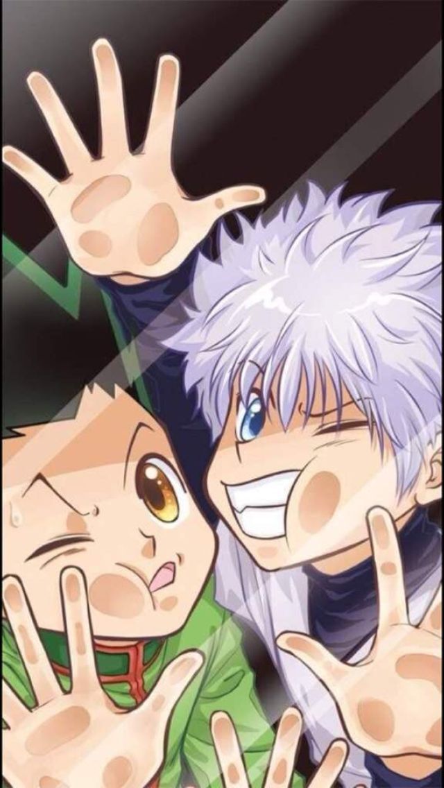 killua wallpaper iphone,karikatur,anime,geste,animierter cartoon,hand