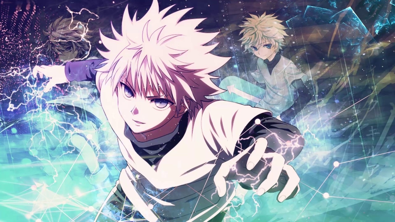 killua wallpaper hd,anime,cartoon,sky,cg artwork,illustration