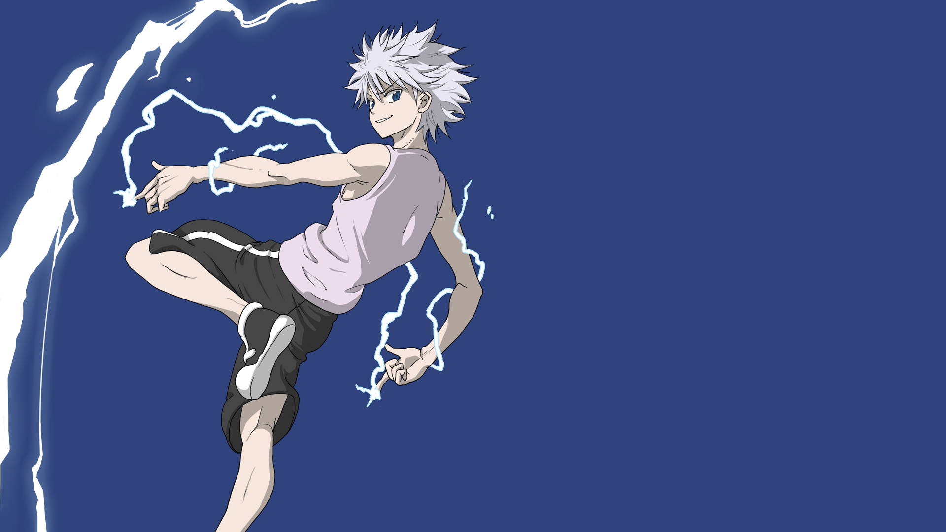 hunter x hunter fond d'écran hd,danseur,sauter,mouvement de danse athlétique,illustration,anime