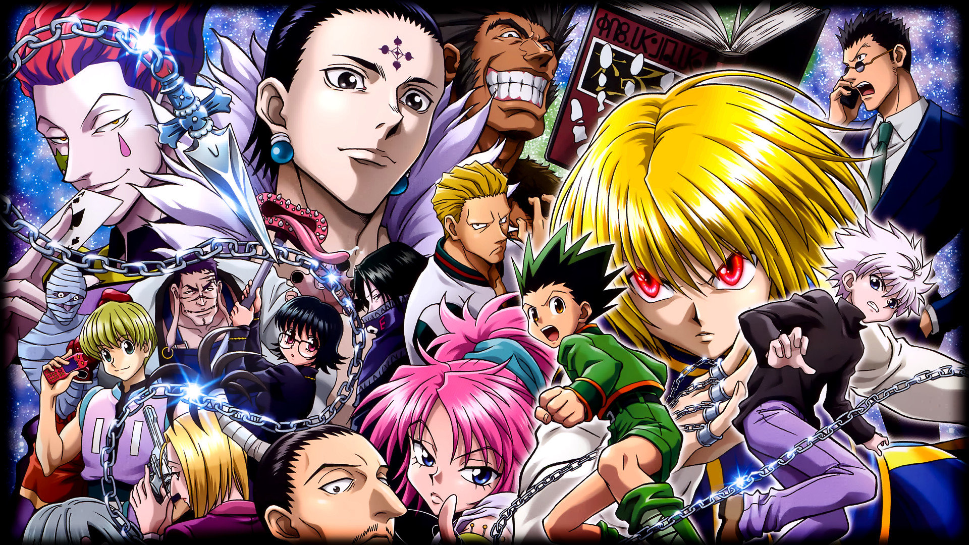 hunter x hunter wallpaper hd,anime,cartone animato,collage,cg artwork,cartone animato