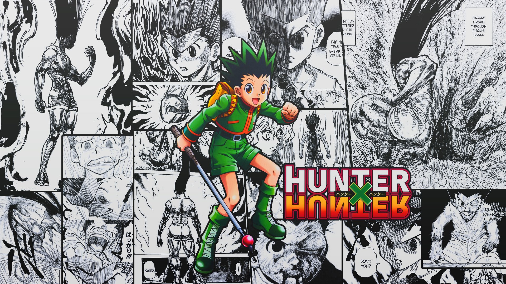 hunter x hunter wallpaper hd,anime,cartoon,fictional character,fiction,dragon ball