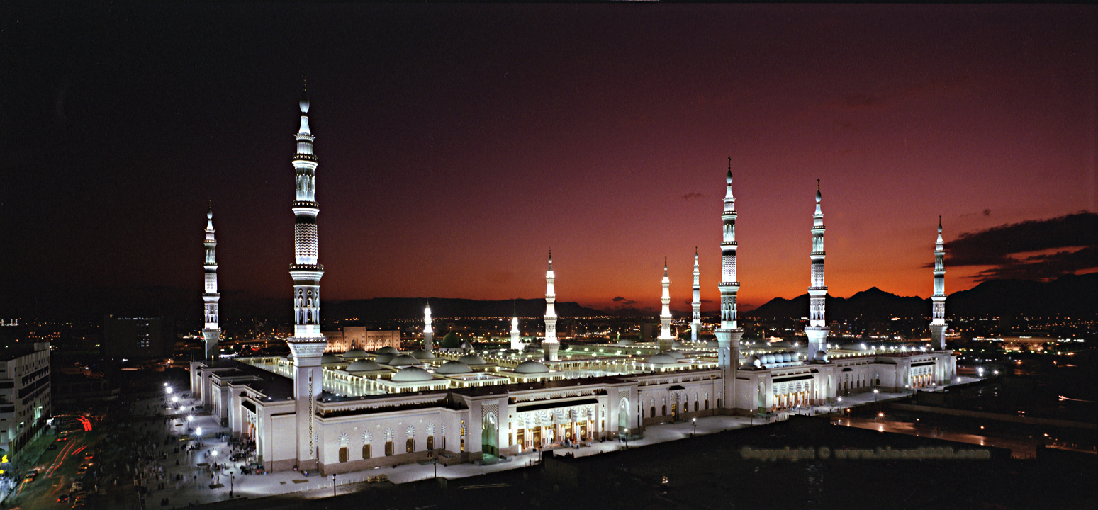 masjid e nabvi wallpaper,landmark,city,mosque,human settlement,night