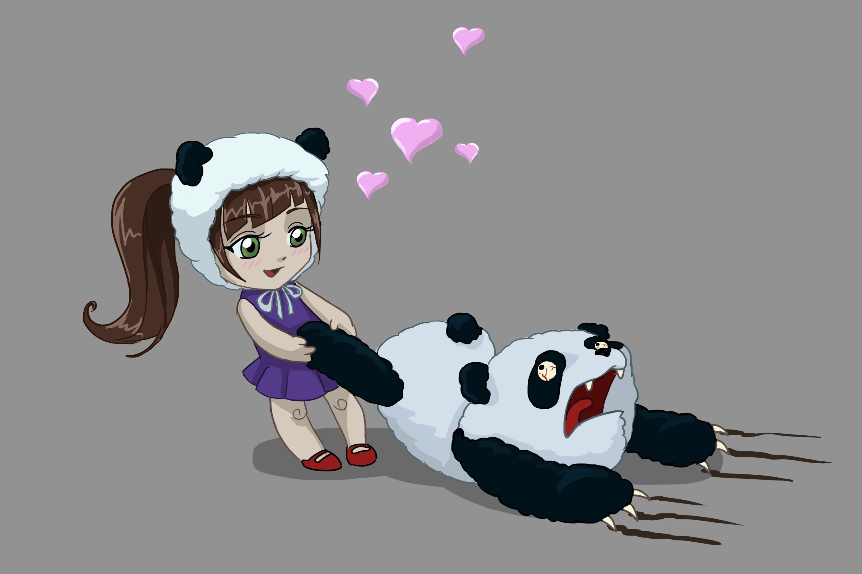 panda anime wallpaper,karikatur,animierter cartoon,illustration,animation,kunst