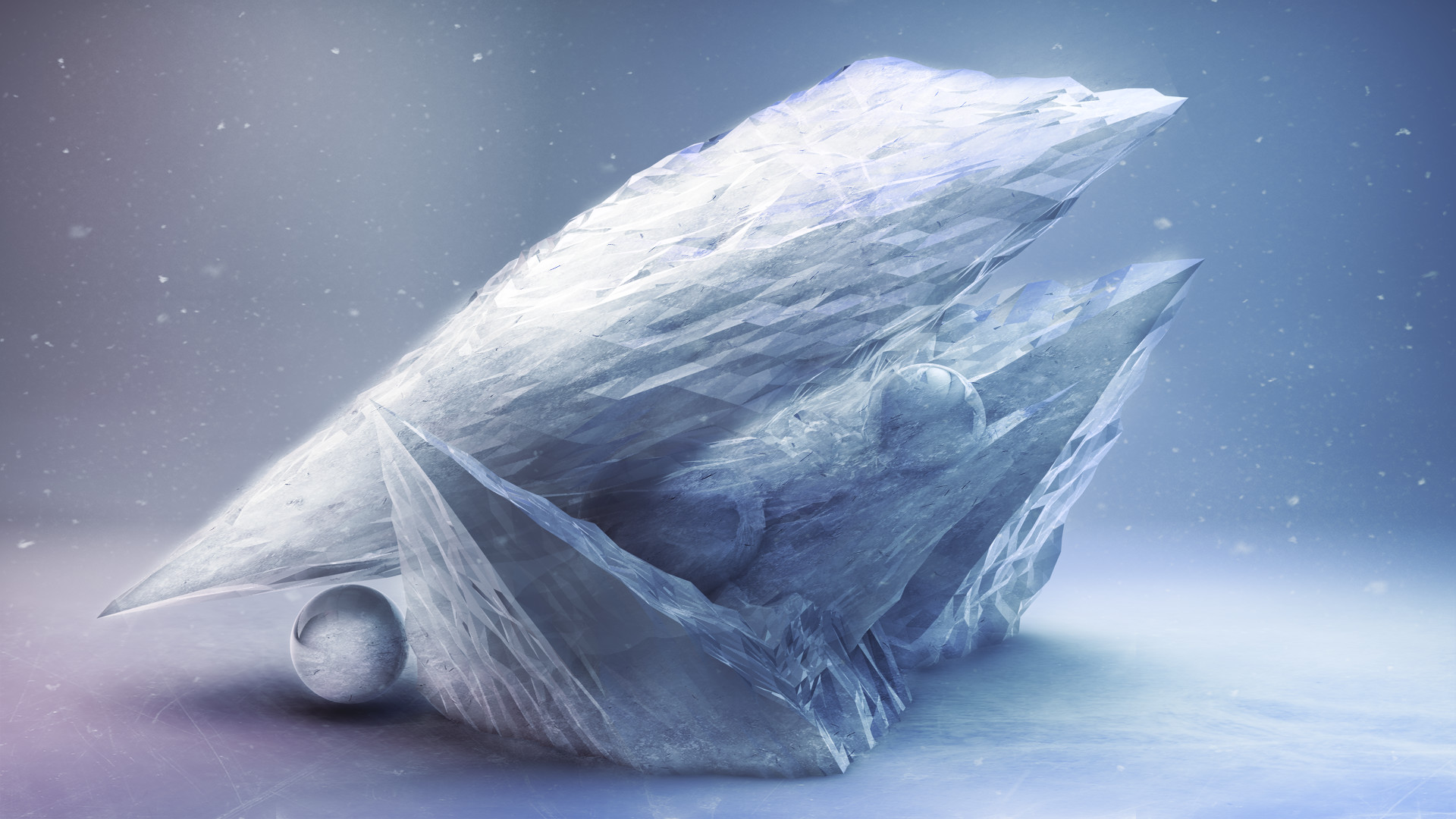 frío fondo de pantalla hd,atmósfera,espacio,iceberg,hielo,ilustración