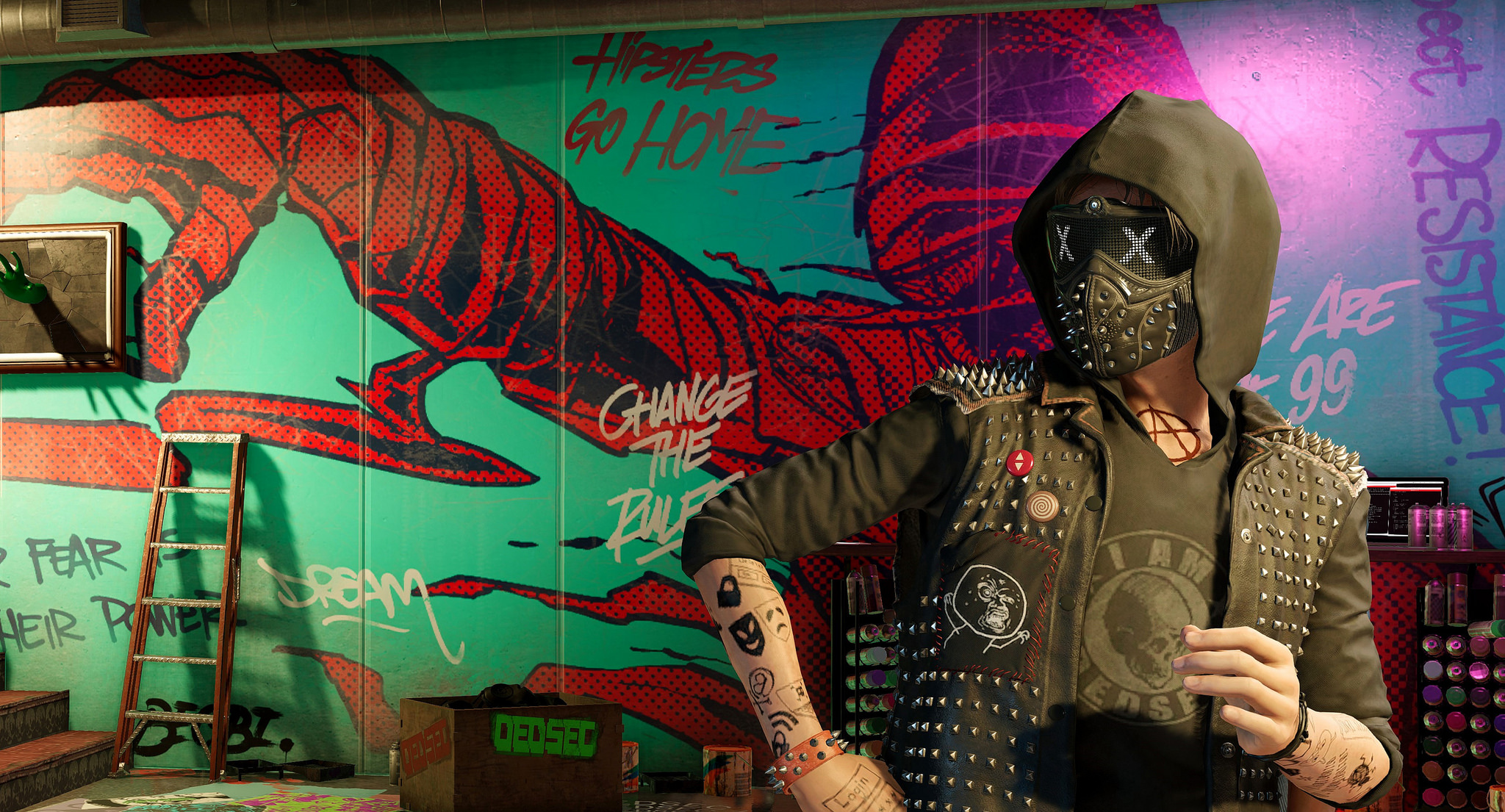 watch dogs 2 wallpaper 4k,art,street art,cool,mural,graffiti