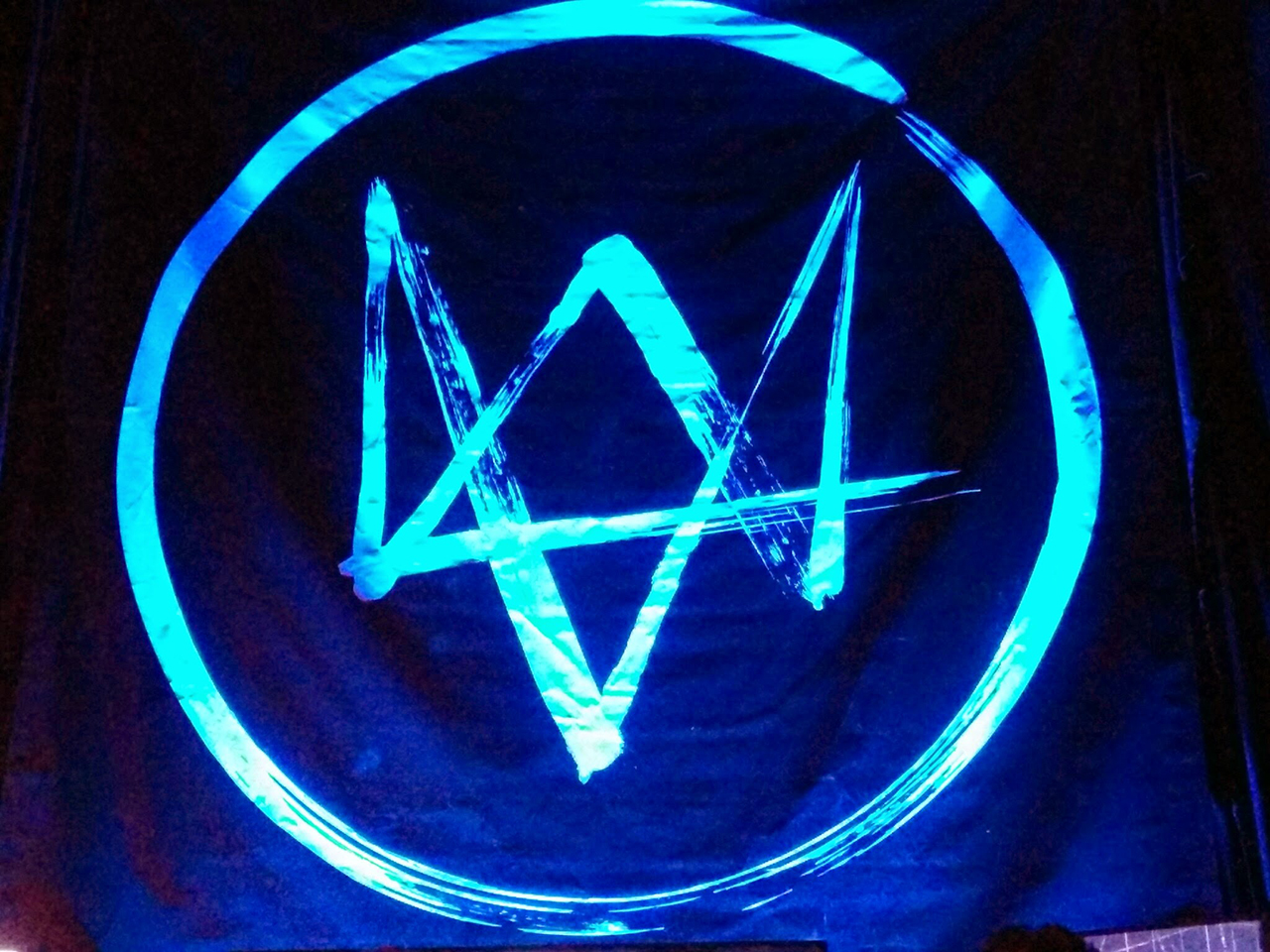 ウォッチドッグスのロゴの壁紙,青い,光,エレクトリックブルー,点灯,ネオン