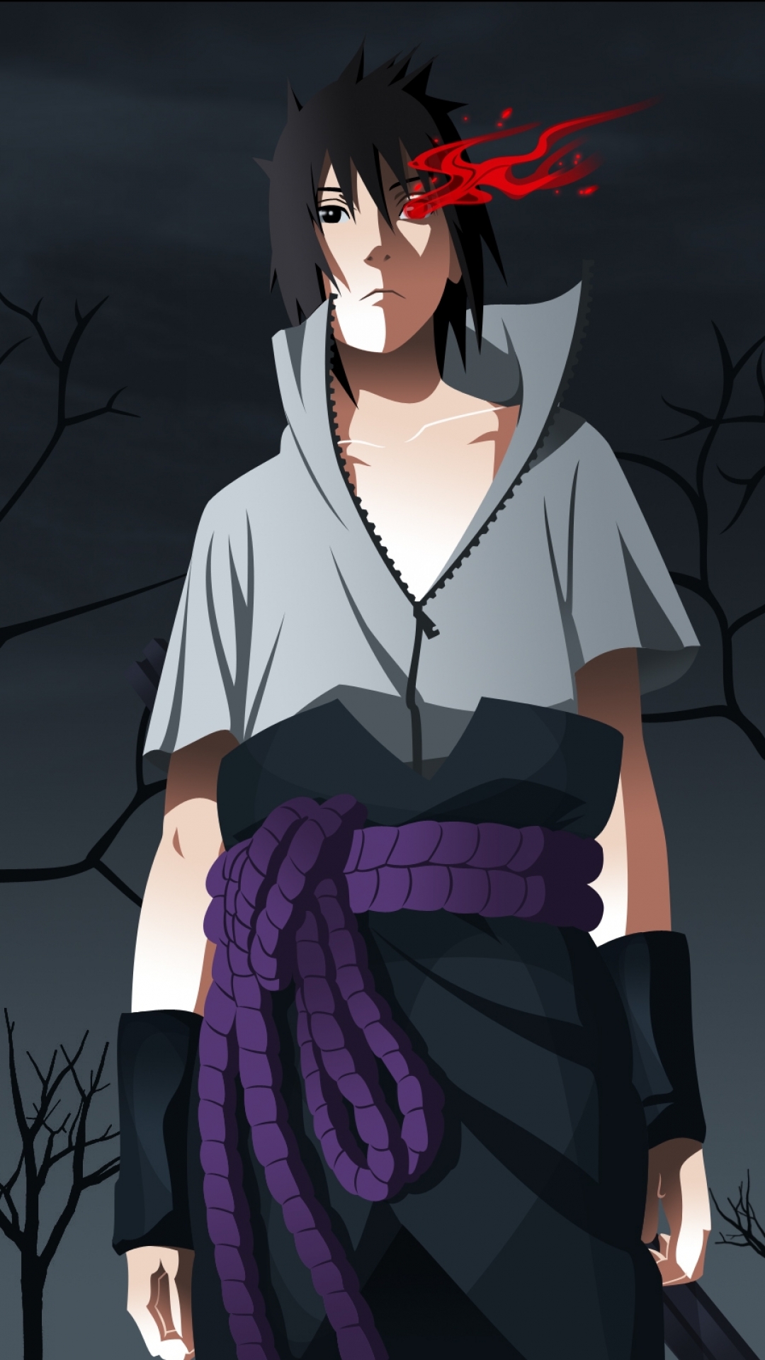 fond d'écran sasuke uchiha iphone,anime,dessin animé,cheveux noirs,animation,oeuvre de cg