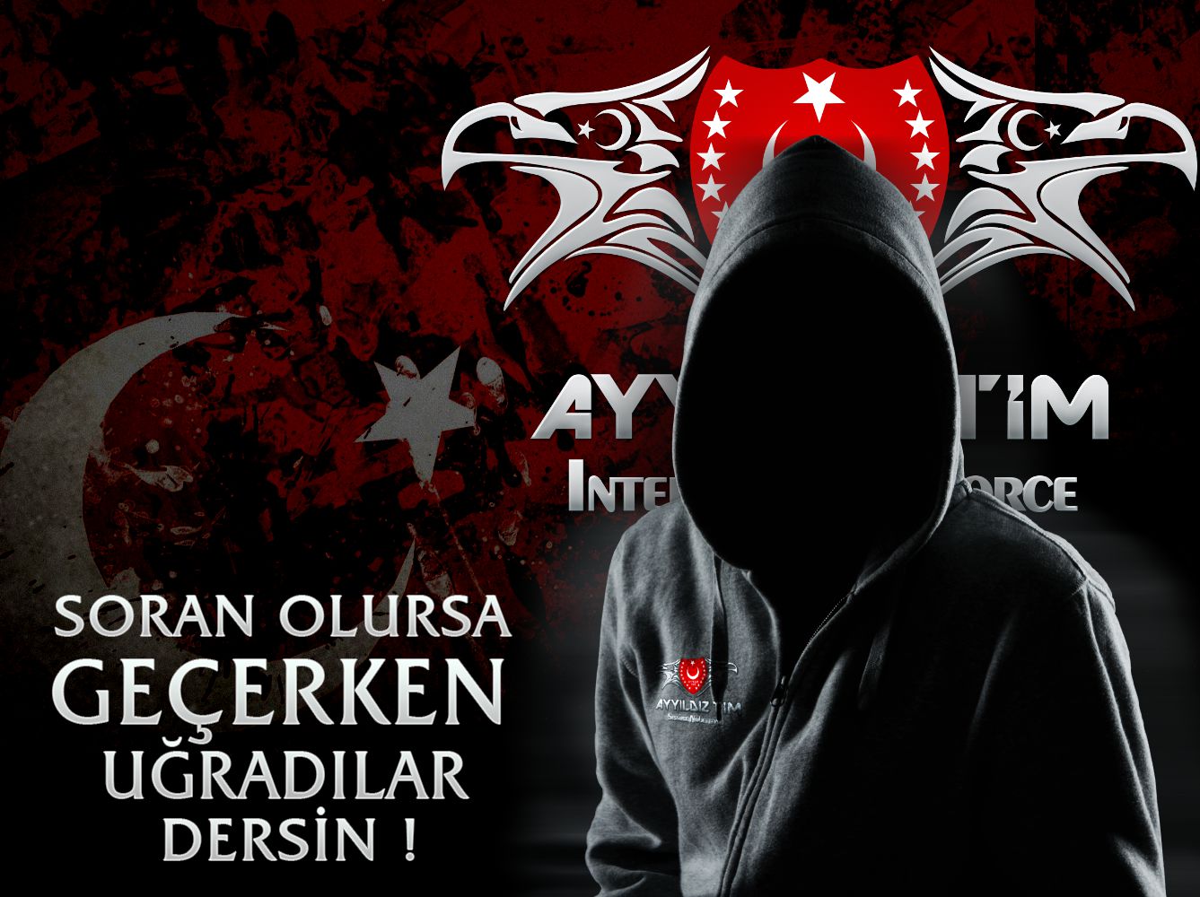 ayyıldız wallpaper,font,graphic design,darkness,album cover,logo