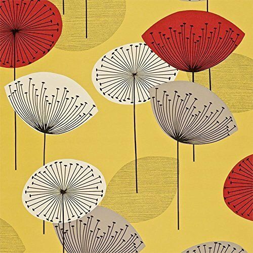 マリメッコの壁紙 黄 花 オレンジ パターン 工場 Wallpaperuse