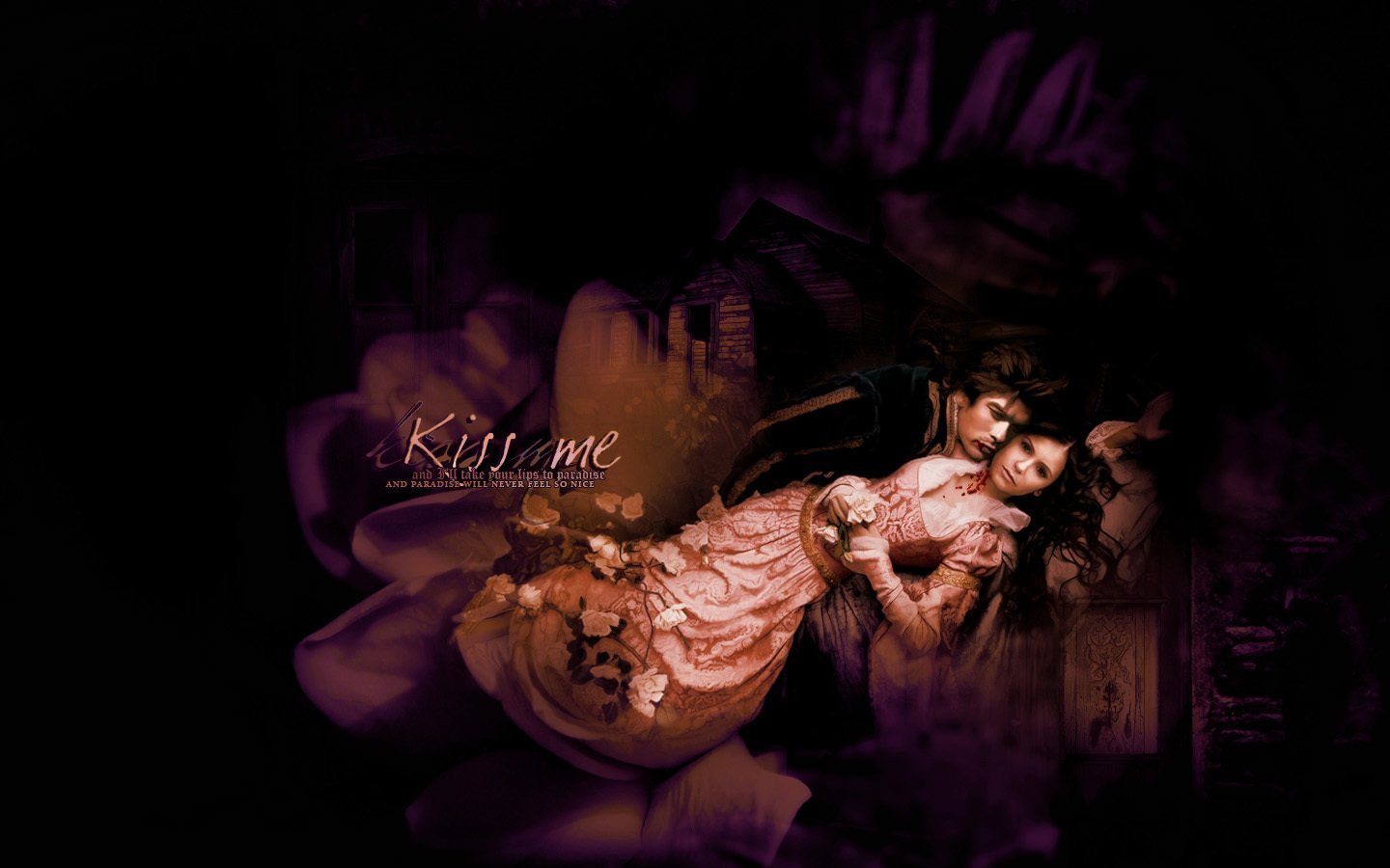 kiss me wallpaper,purple,violet,darkness,organism,cg artwork