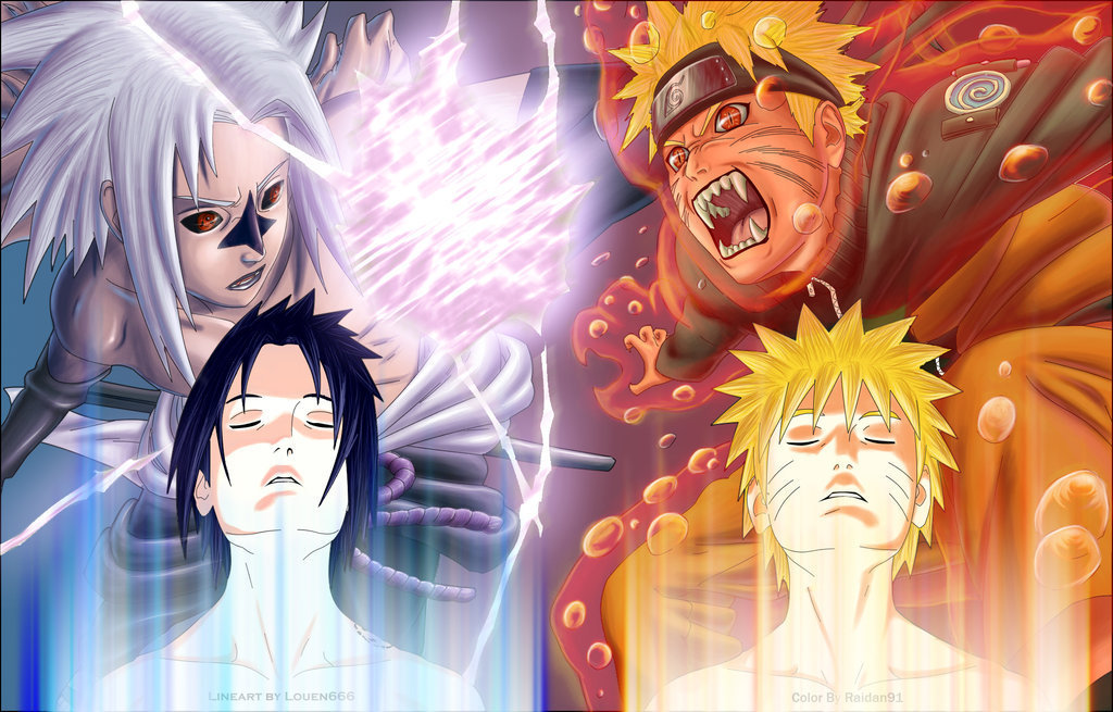 wallpaper sasuke dan sakura,anime,cartoon,naruto,cg artwork,fiction