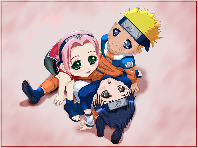 wallpaper sasuke dan sakura,cartoon,animated cartoon,anime,animation,illustration