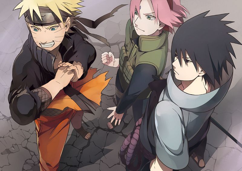 tapete sasuke dan sakura,karikatur,anime,mund,schwarzes haar,cg kunstwerk