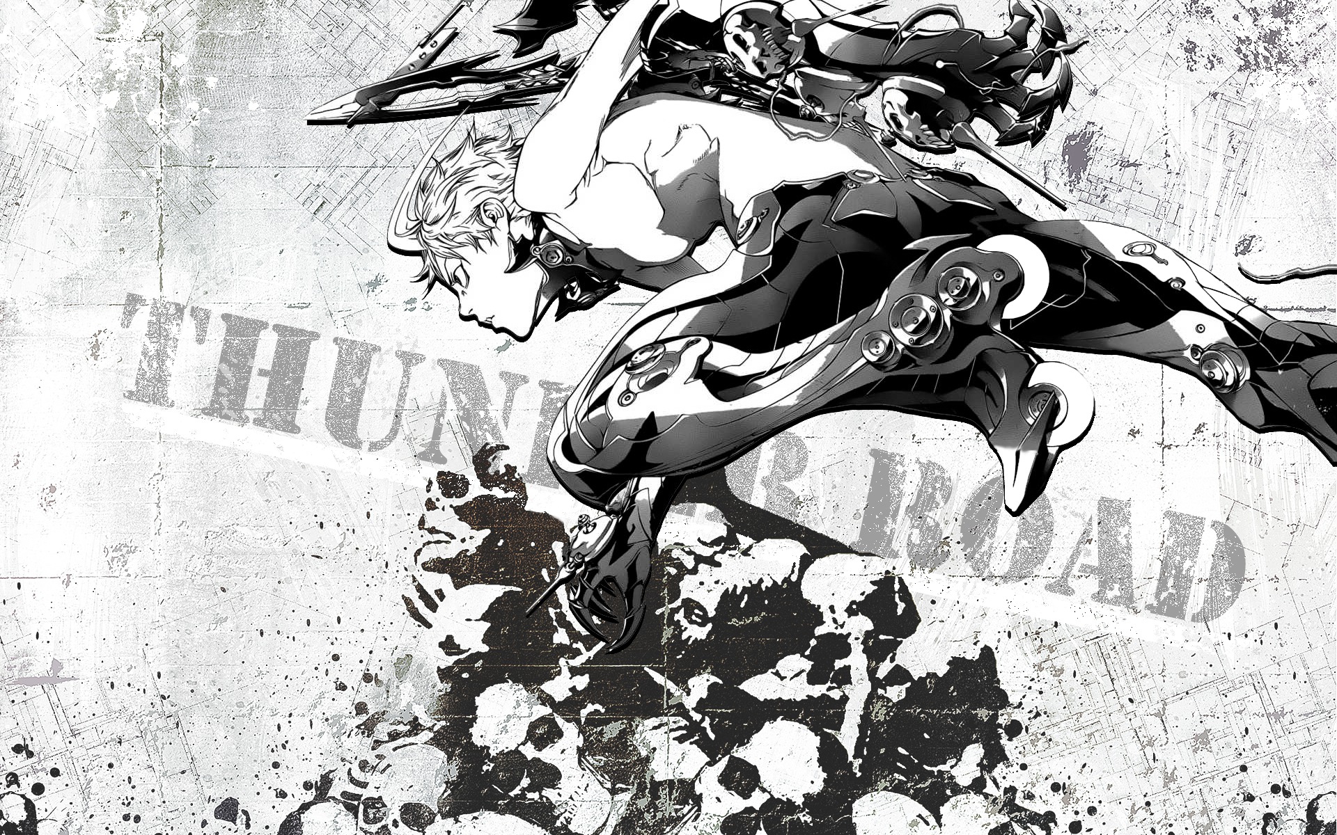 air gear wallpaper,graphic design,fictional character,black and white,illustration,monochrome
