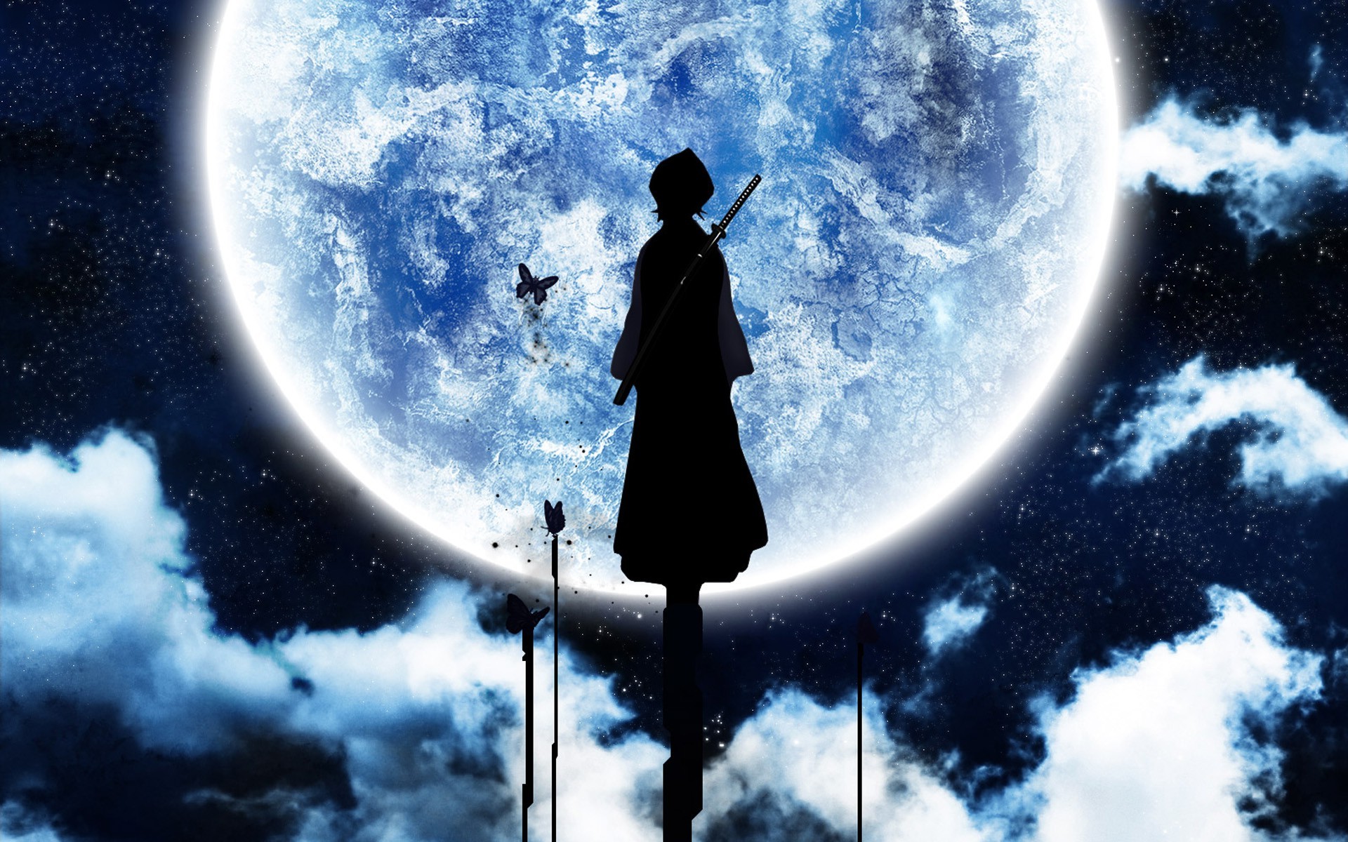 fondo de pantalla de rukia,cielo,atmósfera,objeto astronómico,luna,luz de la luna