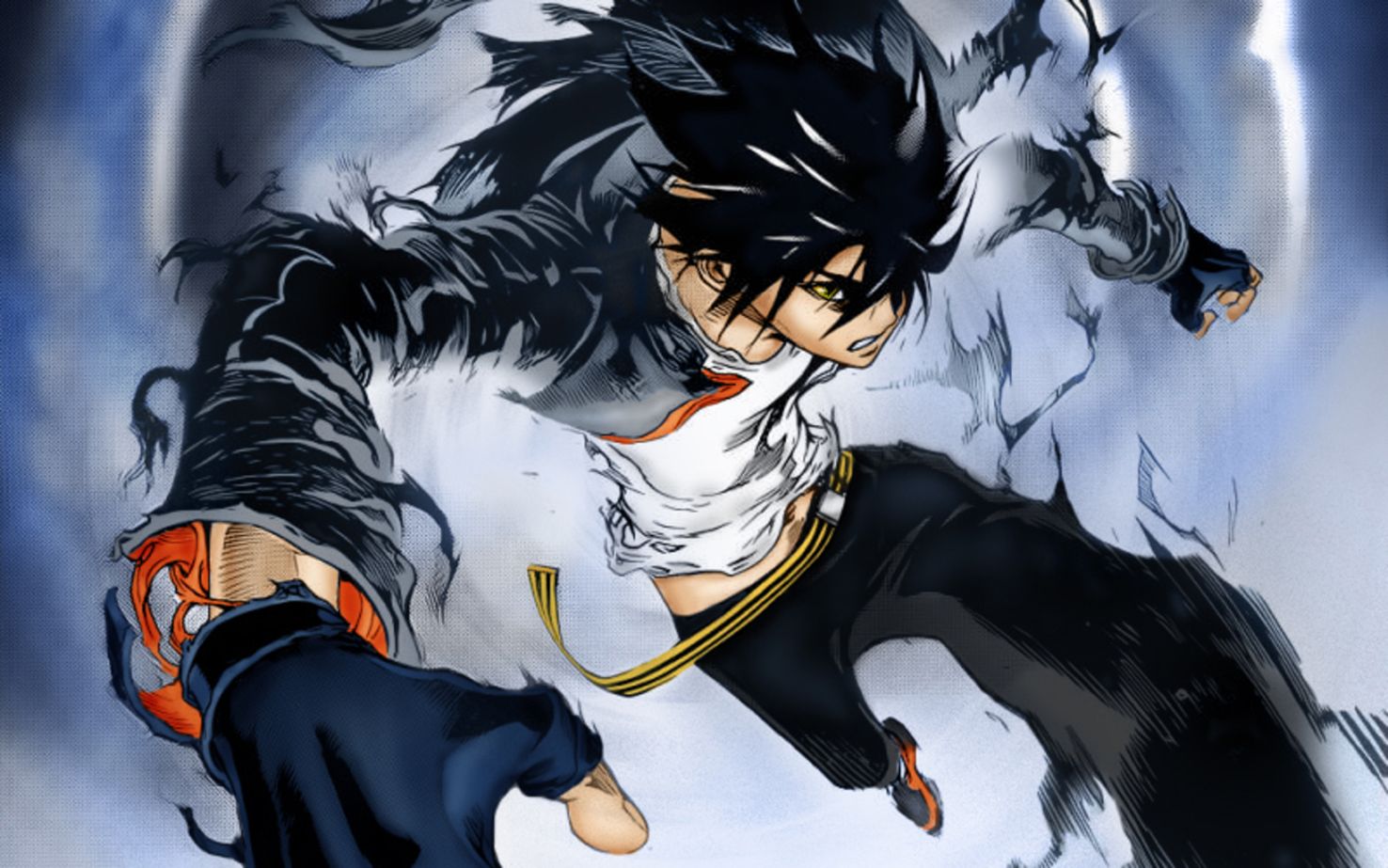 papier peint air gear,anime,dessin animé,cheveux noirs,illustration,oeuvre de cg